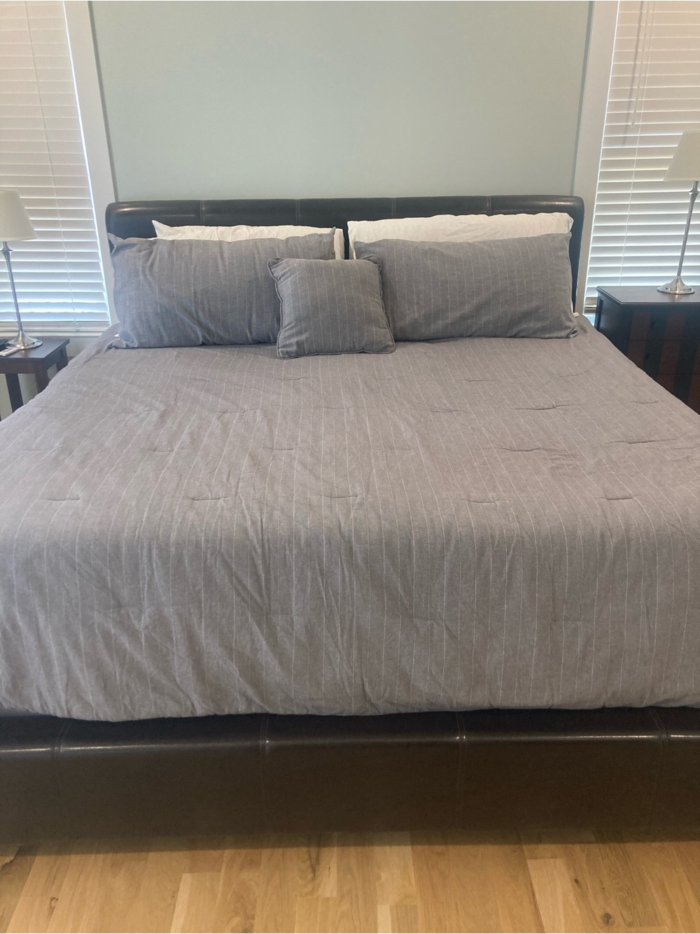 Target Gray Pinstripe Comforter Set - Gray
